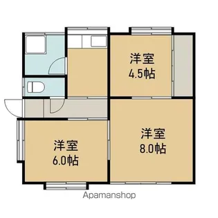 佐々木 常雄貸家【4号室】の間取り