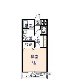 グリーンハイツ【206号室】の間取り