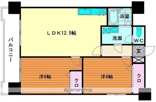 朝日プラザ博多【3階】の間取り