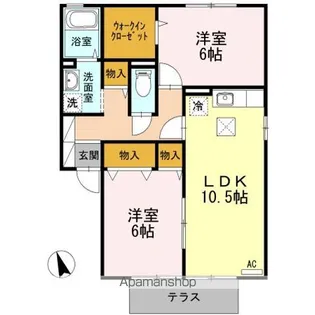 セジュールMIYA【1階】の間取り