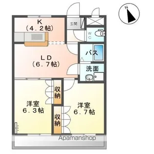 グランチェスタA【3階】の間取り