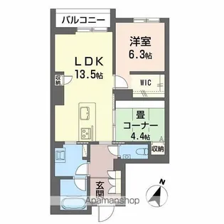 AZUR米山【2階】の間取り