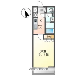 ラクラス【102号室】の間取り