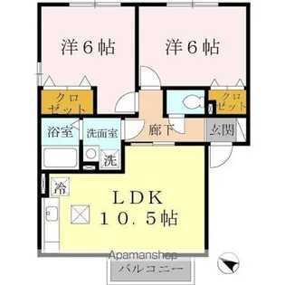 コーポミズホ【101号室】の間取り