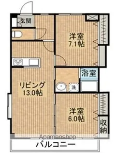 スカイコート志比田Ⅱ【1階】の間取り