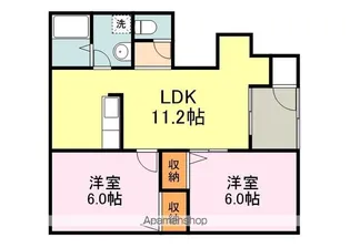 広島県福山市手城町1丁目【アパート】の間取り