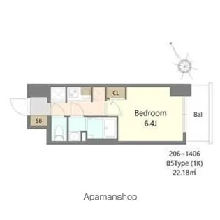 S-RESIDENCE堺湊駅前azure【13階】の間取り