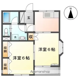 サンタプレイス吉田【2階】の間取り