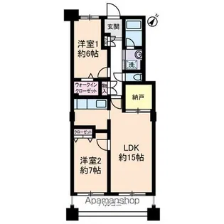 サングランパ【4階】の間取り