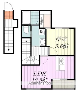 BEEK'S高岡【201号室】の間取り