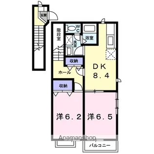 コアン・クレールB【201号室】の間取り