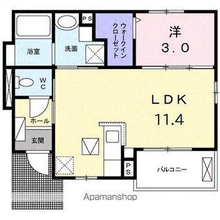 オリジンハウス【1階】の間取り