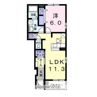 メゾンド・エクセル Ⅱ【1階】の間取り