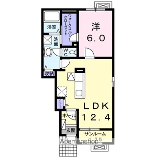 アクア・リヴェールⅡ【1階】の間取り