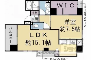 ザ京都レジデンス岡崎神宮【2階】の間取り