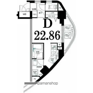 グリフィン横浜・プライムスクエア【704号室】の間取り