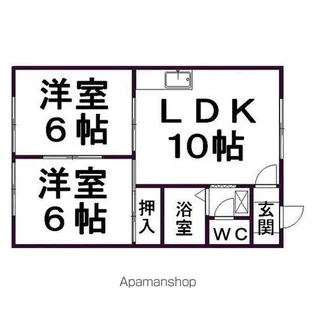 コーポクローバー【202号室】の間取り