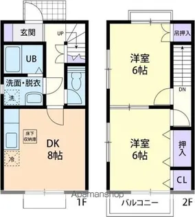 ランポ牛久【103号室】の間取り