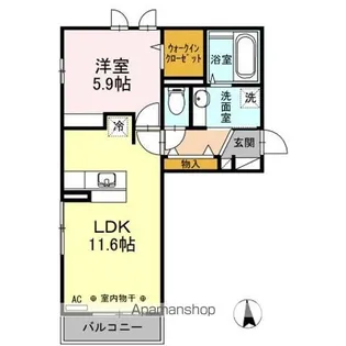 チャスレジデンスII【3階】の間取り