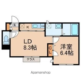 MAISON DE CLARO(メゾンドクラーロ)【1階】の間取り