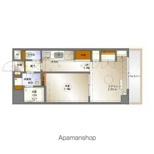 STUDIO DUO 1252【403号室】の間取り