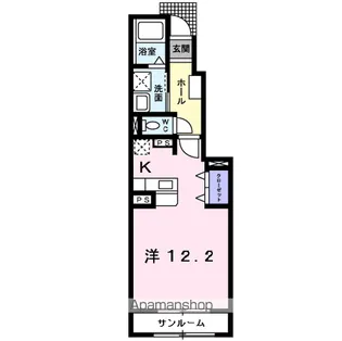 サウス・アヴェニューA【102号室】の間取り