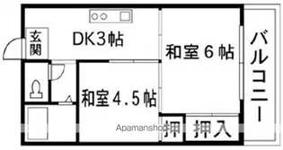 ハイツエルソール キャンセルのため再【2階】の間取り