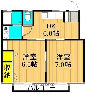 MARUCO舘町【202号室】の間取り