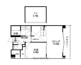 ヴェーネ・グラッツェ【210号室】の間取り