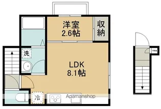 LIBRACOURT東仙台【2階】の間取り
