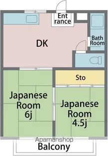 コーポ鈴木【1階】の間取り