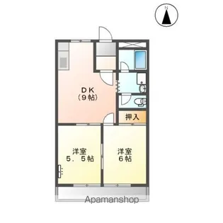 ツインハイムミサト【2階】の間取り