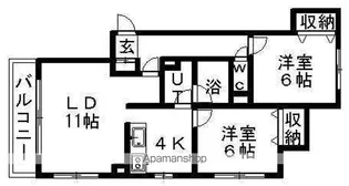 ヒルズ-K【1階】の間取り