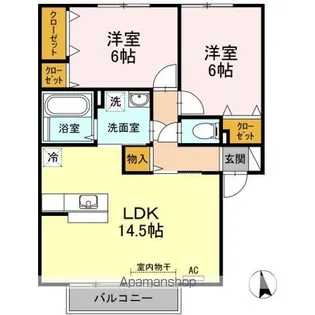 ラ カンパーニュ B棟 【2階】の間取り