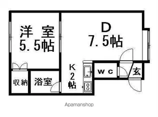 ライフステージ真栄【205号室】の間取り