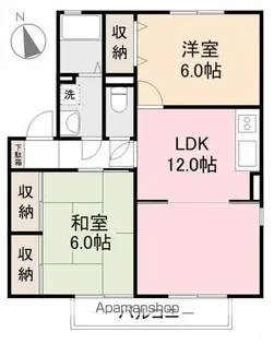 グランドール今里A・B【2階】の間取り