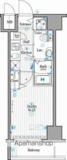ガーラ・シティ王子【7F-4号室】の間取り