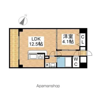 GRANDUKE新栄【2階】の間取り