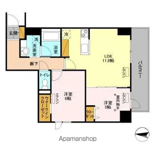 フェリス コート【6階】の間取り