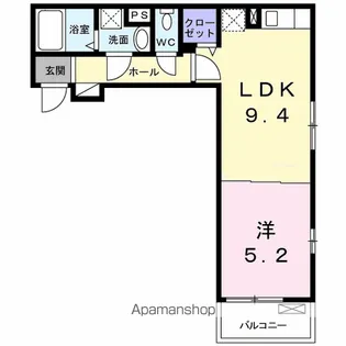 シャンテハウス中根Ⅲ【2階】の間取り