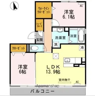 サクセスV【101号室】の間取り