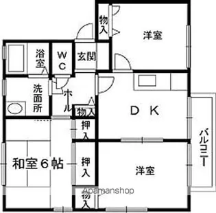 ラ・メゾンプルミエ【B102号室】の間取り