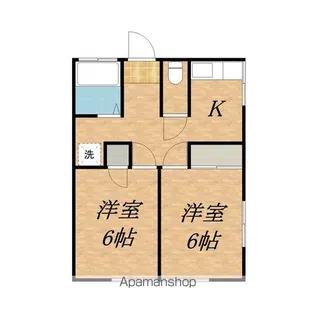 高岡荘【D号室】の間取り