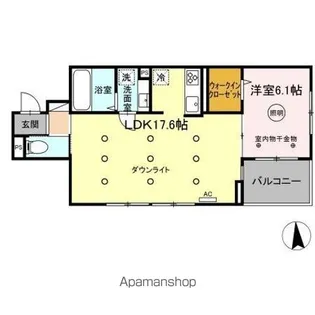 アルカンジュ東合川【2階】の間取り