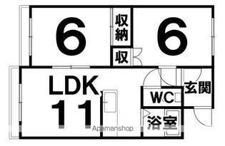 クレス東2条【2階】の間取り