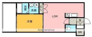 レジディア薬院大通【6階】の間取り