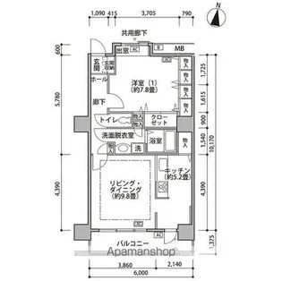 東雲キャナルコートCODAN18号棟【7階】の間取り