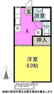 グランデュール米山【102号室】の間取り