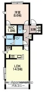 1LDKの間取り画像