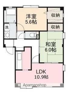 フォブールタウン元山D【D202号室】の間取り